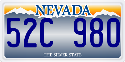 NV license plate 52C980