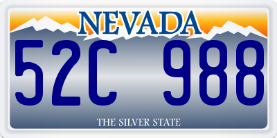 NV license plate 52C988