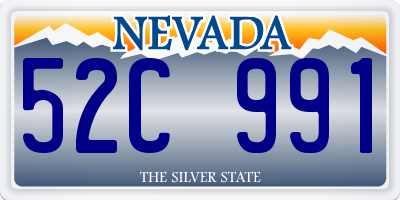 NV license plate 52C991