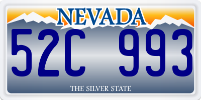 NV license plate 52C993