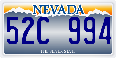 NV license plate 52C994