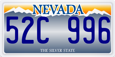 NV license plate 52C996