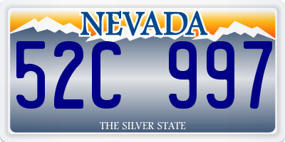 NV license plate 52C997