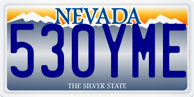 NV license plate 530YME