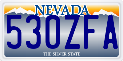 NV license plate 530ZFA