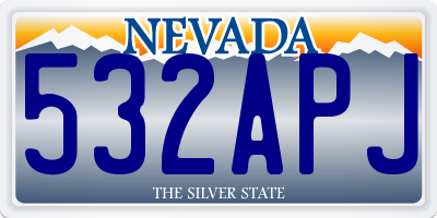 NV license plate 532APJ