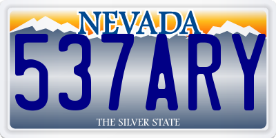 NV license plate 537ARY