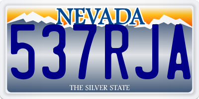NV license plate 537RJA