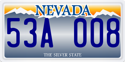 NV license plate 53A008