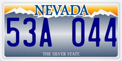 NV license plate 53A044