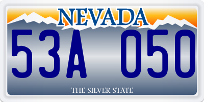 NV license plate 53A050