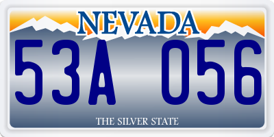 NV license plate 53A056