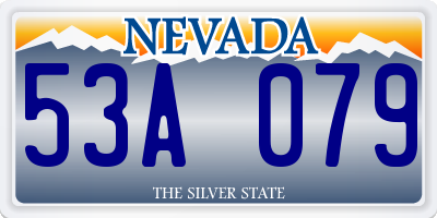 NV license plate 53A079