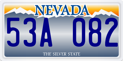 NV license plate 53A082