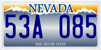 NV license plate 53A085