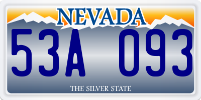 NV license plate 53A093