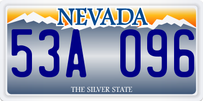 NV license plate 53A096