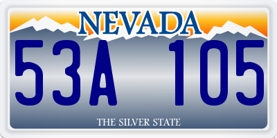 NV license plate 53A105