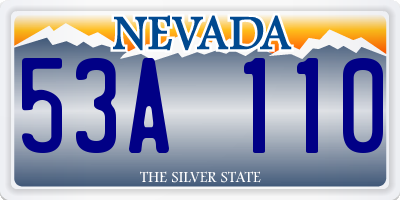 NV license plate 53A110