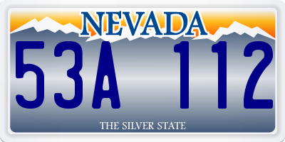 NV license plate 53A112