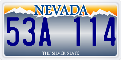 NV license plate 53A114
