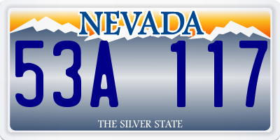 NV license plate 53A117
