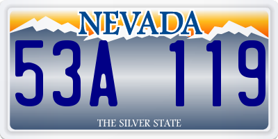NV license plate 53A119