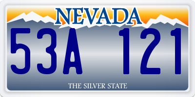 NV license plate 53A121