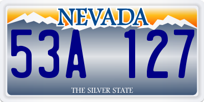 NV license plate 53A127