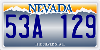 NV license plate 53A129