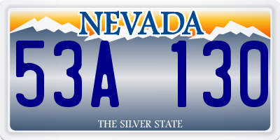 NV license plate 53A130