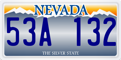 NV license plate 53A132