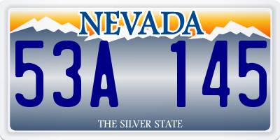 NV license plate 53A145