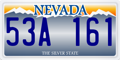 NV license plate 53A161