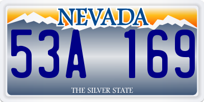 NV license plate 53A169