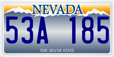 NV license plate 53A185