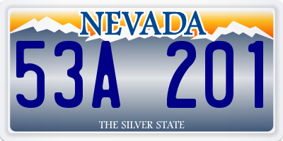 NV license plate 53A201