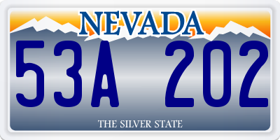 NV license plate 53A202