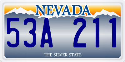 NV license plate 53A211