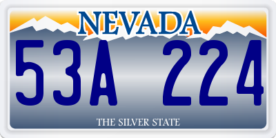 NV license plate 53A224