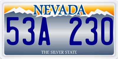 NV license plate 53A230