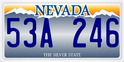 NV license plate 53A246