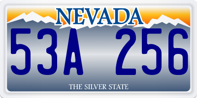 NV license plate 53A256