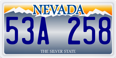 NV license plate 53A258