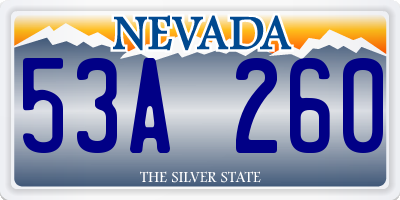 NV license plate 53A260