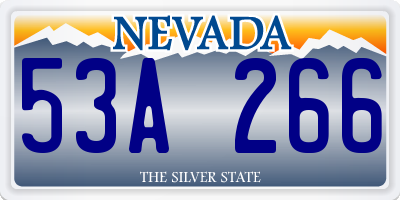 NV license plate 53A266