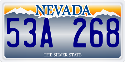 NV license plate 53A268