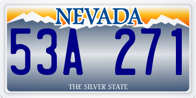 NV license plate 53A271