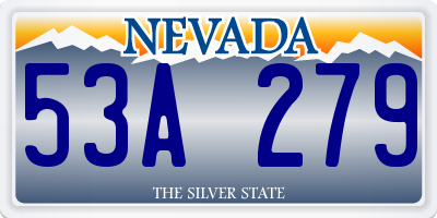 NV license plate 53A279