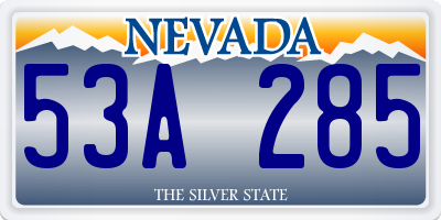 NV license plate 53A285